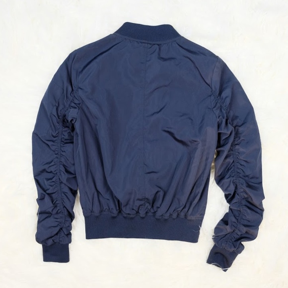 Navy Blue Bomber Jacket - Picture 3 of 4